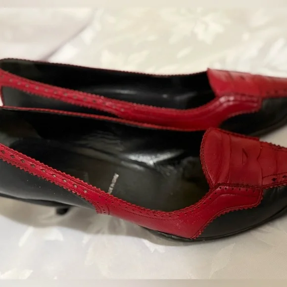 Vintage Rare Prada Early 2000s Low Kitten Heel Loafers - Picture 2 of 8